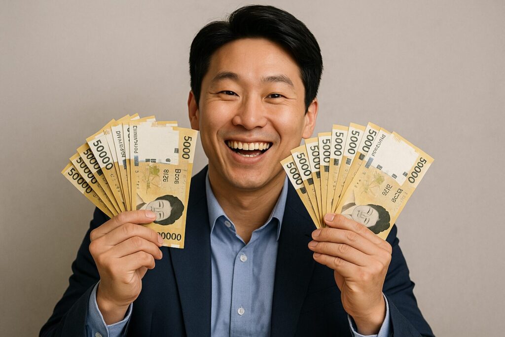 연봉 실수령액 계산기로 정확한 연봉 실수령액을 받는 남성