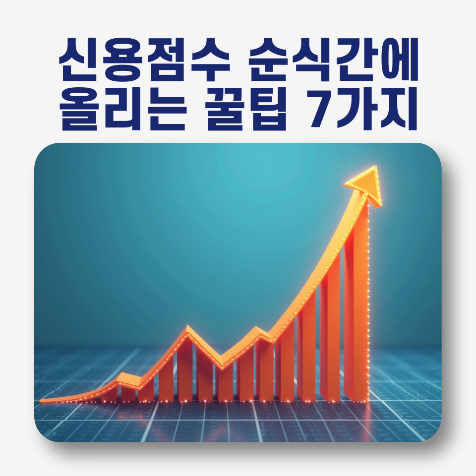 🚀 신용점수 순식간에 올리는 현실 꿀팁 7가지!