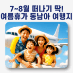 가족이 비행기를 타고 여행가는 모습