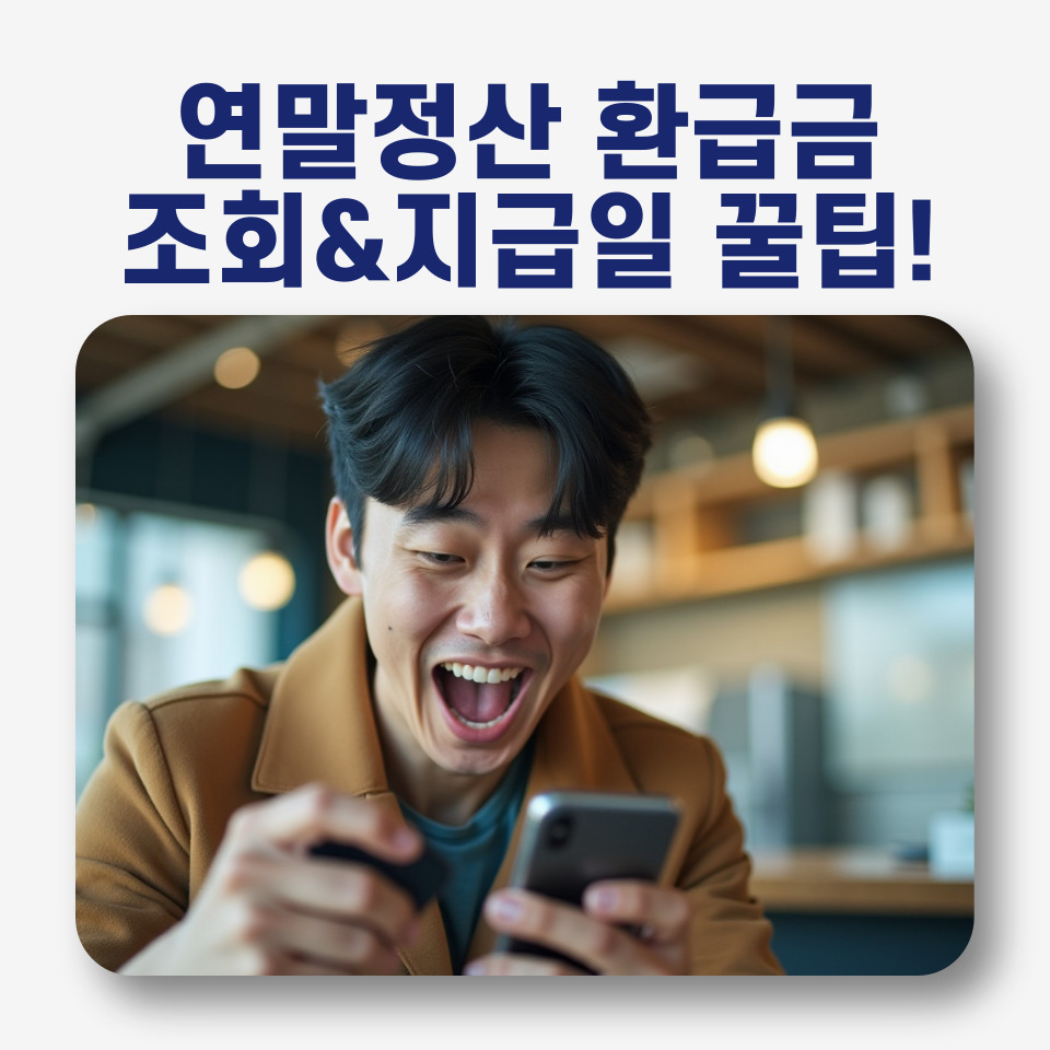 핸드폰에 입금된 돈을 보고 좋아하는남성의 모습
