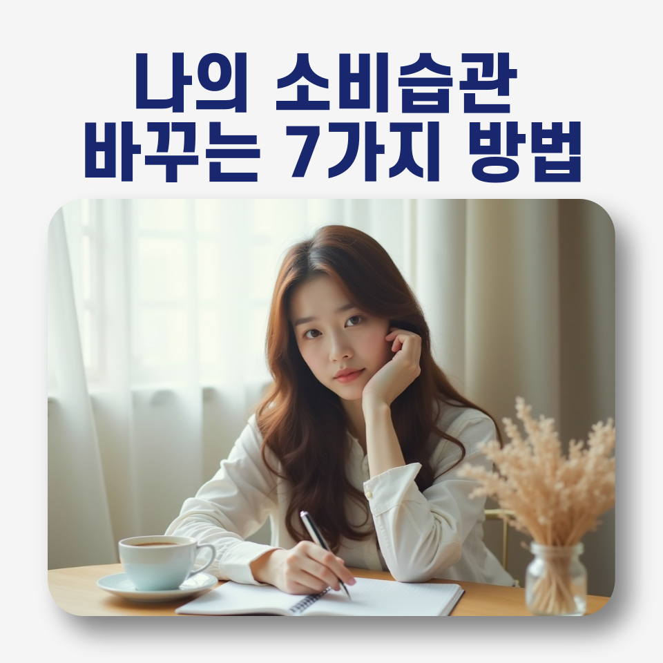 나의 소비습관을 바꾸는 7가지 방법 💰✨
