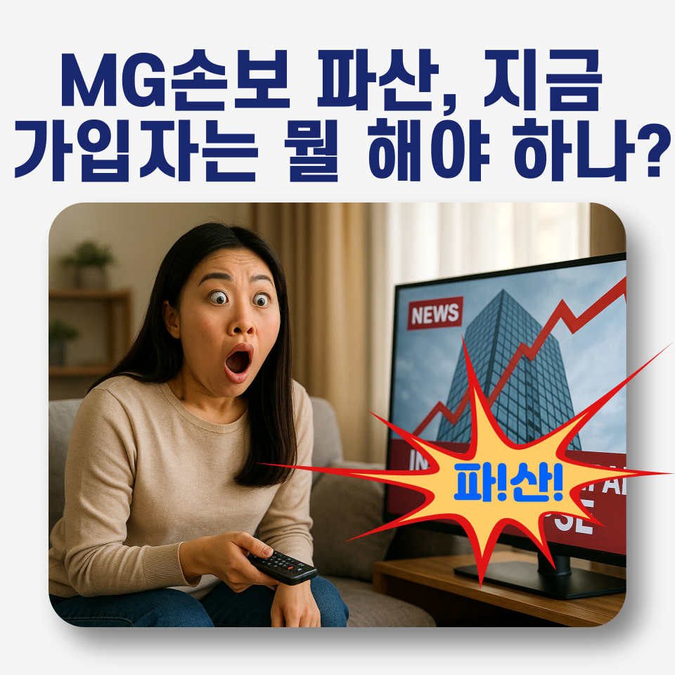 티비 뉴스에 파산 소식에 놀라는 여성