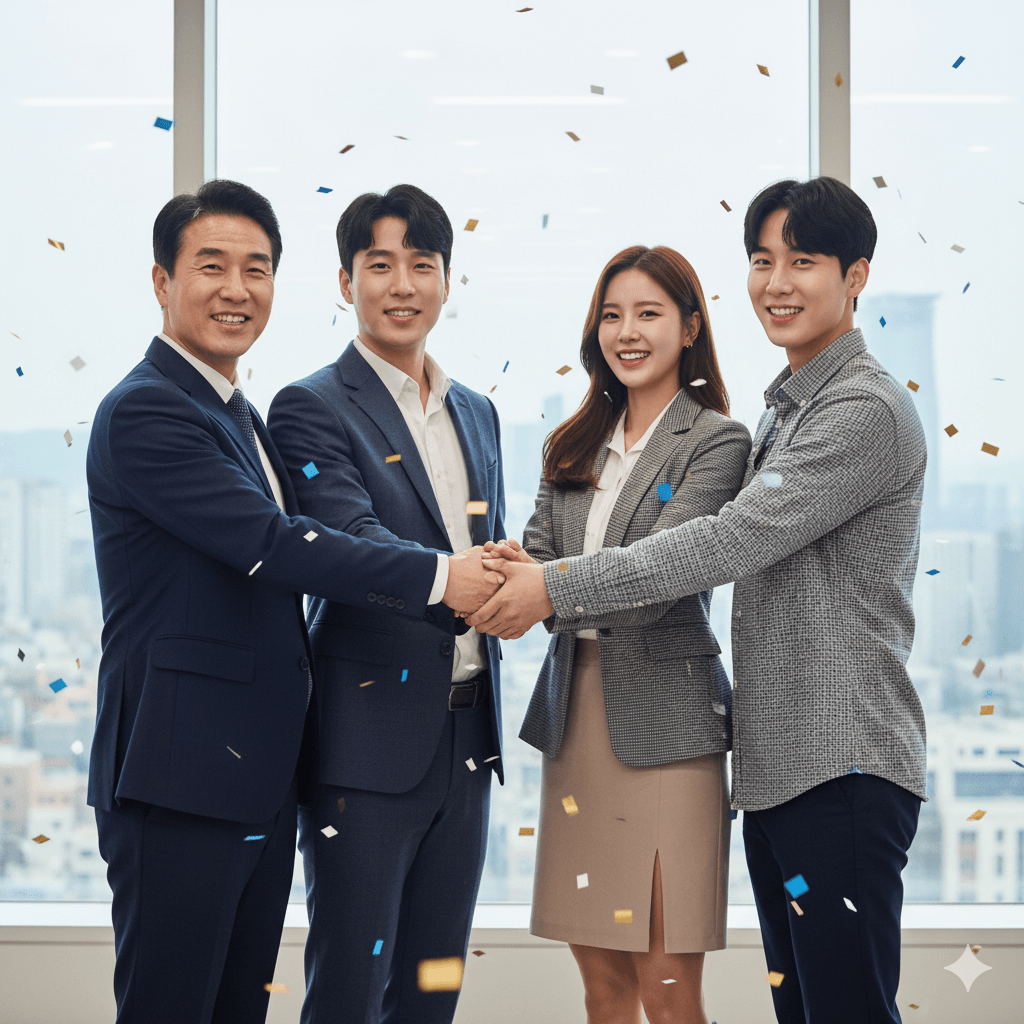 청년일자리도약장려금을 받는 기업과 학생들